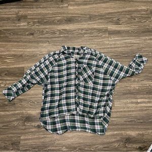 UO Oversized Green Flannel